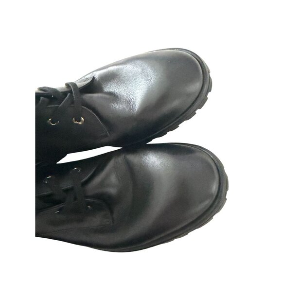 STUART WEITZMAN Laine Black Leather Combat Lace Up Boots Size 9.5 - Picture 6 of 11